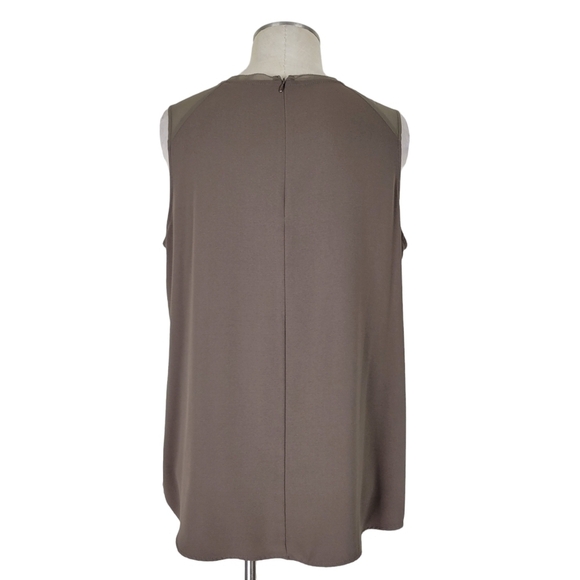 Soft Surroundings Tunic Tank Top Size L High Neck Pleated Lightweight Teagan - Picture 4 of 8